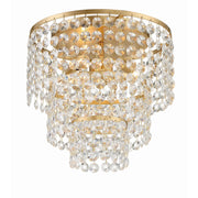 Gabrielle 3 Light 14" Flush Mount in Antique Gold