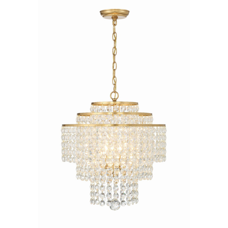Gabrielle 4 Light 18" Pendant in Antique Gold