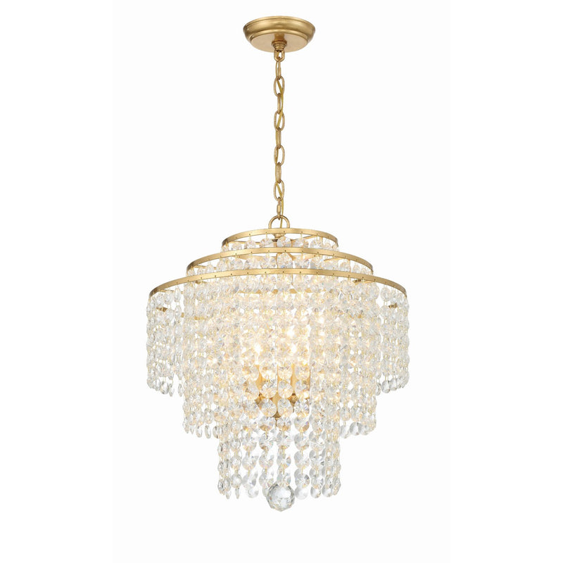 Gabrielle 4 Light 18" Pendant in Antique Gold