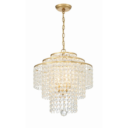 Gabrielle 4 Light 18" Pendant in Antique Gold