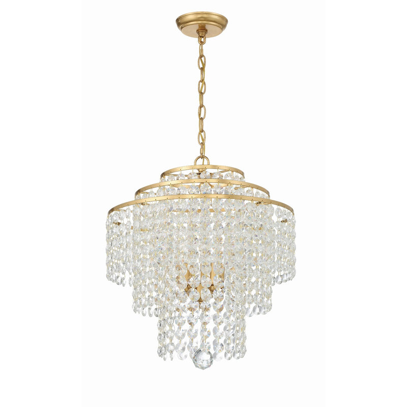 Gabrielle 4 Light 18" Pendant in Antique Gold