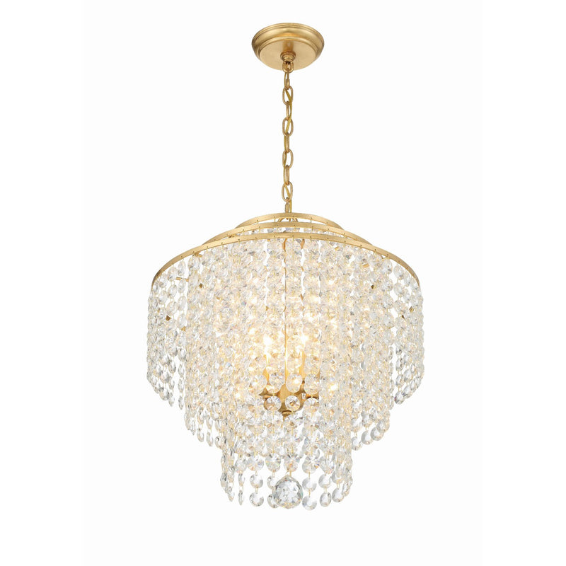 Gabrielle 4 Light 18" Pendant in Antique Gold