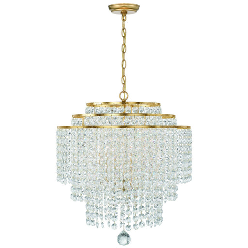 Gabrielle 6 Light 22" Pendant in Antique Gold