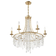 Gabrielle 6 Light 28" Chandelier in Antique Gold