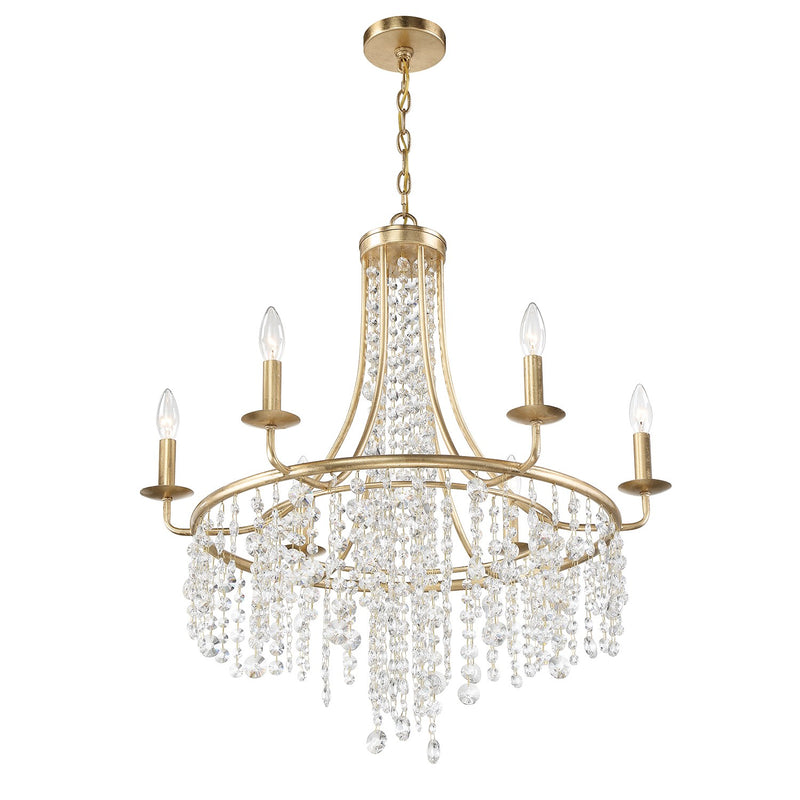 Gabrielle 6 Light 28" Chandelier in Antique Gold