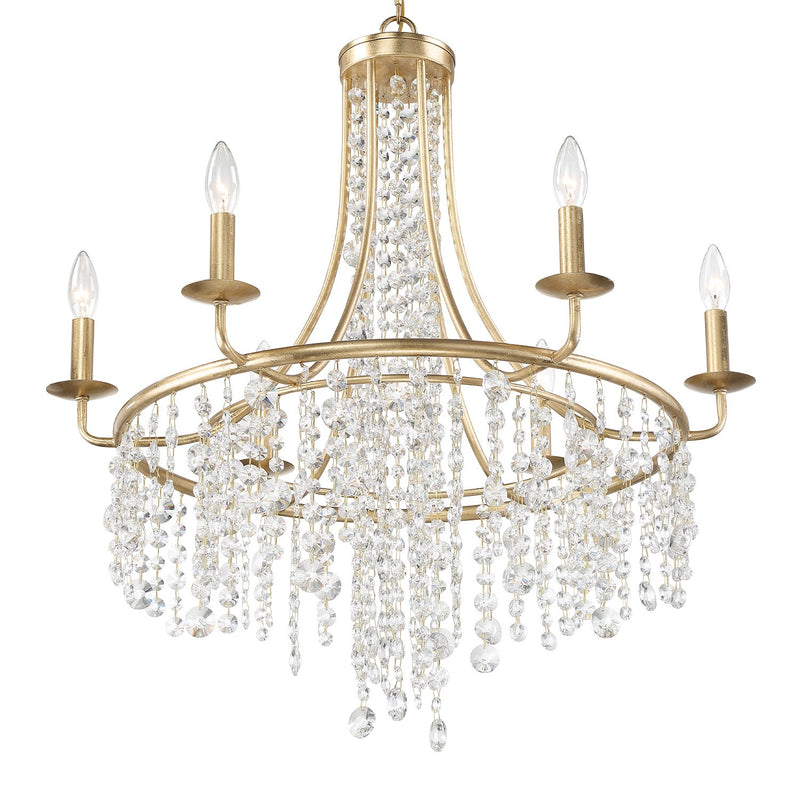 Gabrielle 6 Light 28" Chandelier in Antique Gold