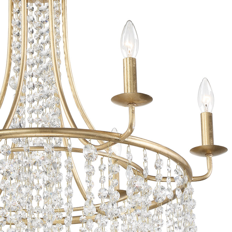 Gabrielle 6 Light 28" Chandelier in Antique Gold