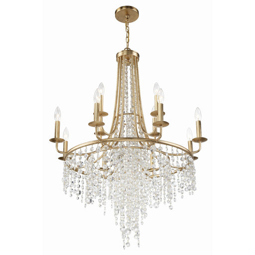 Gabrielle 12 Light 30" Chandelier in Antique Gold