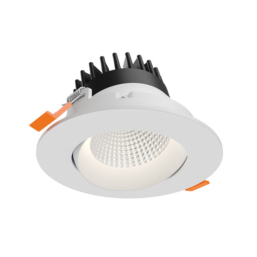 Revolve 4" Round Color Select Plus Regressed Gimbal Downlight in White