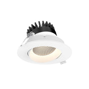 Revolve 4" Round Dim-to-Warm Regressed Gimbal Downlight in White