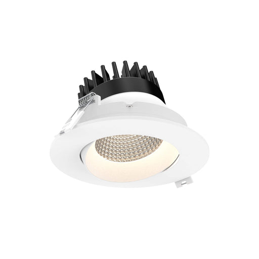 Revolve 4" Round Dim-to-Warm Regressed Gimbal Downlight in White