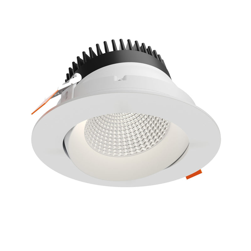 Revolve 6" Round Color Select Plus Regressed Gimbal Downlight in White