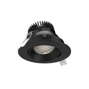 Revolve 3.5" Round Color Select Regressed Gimbal Downlight in Black