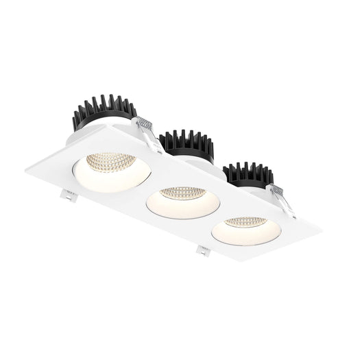 Revolve 3.5" Triple Color Select Regressed Gimbal Downlight in White