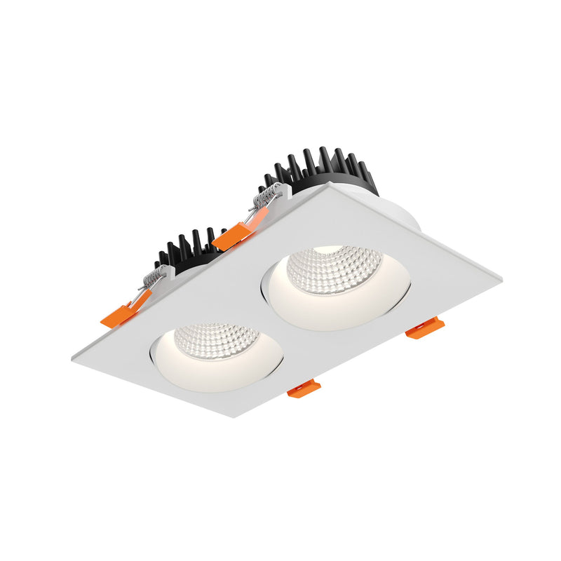 Revolve 3.5" Duo Color Select Plus Regressed Gimbal Downlight in White