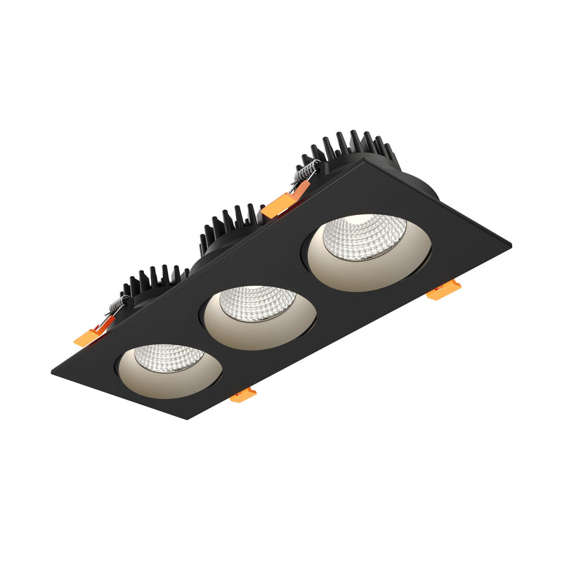 Revolve 3.5" Trio Color Select Plus Regressed Gimbal Downlight in Black