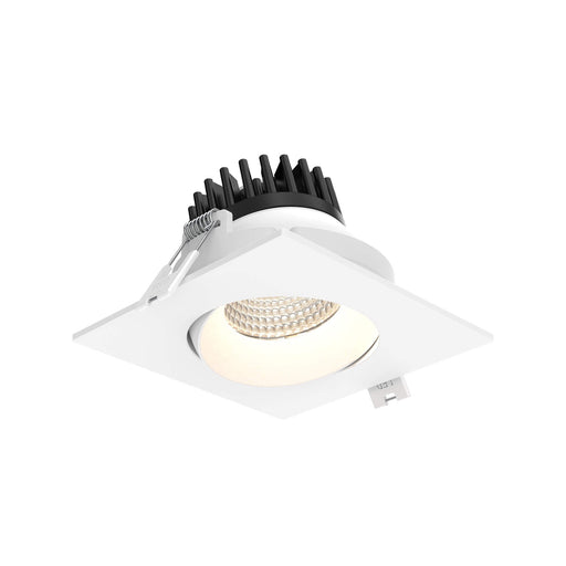 Revolve 3.5" Square Color Select Regressed Gimbal Downlight in White