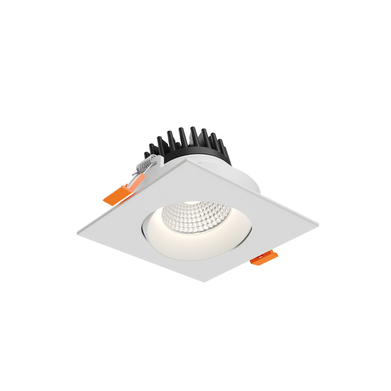 Revolve 3.5" Square Color Select Plus Regressed Gimbal Downlight in White