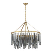 Gemma 9 Light 32" Pendant in Modern Gold