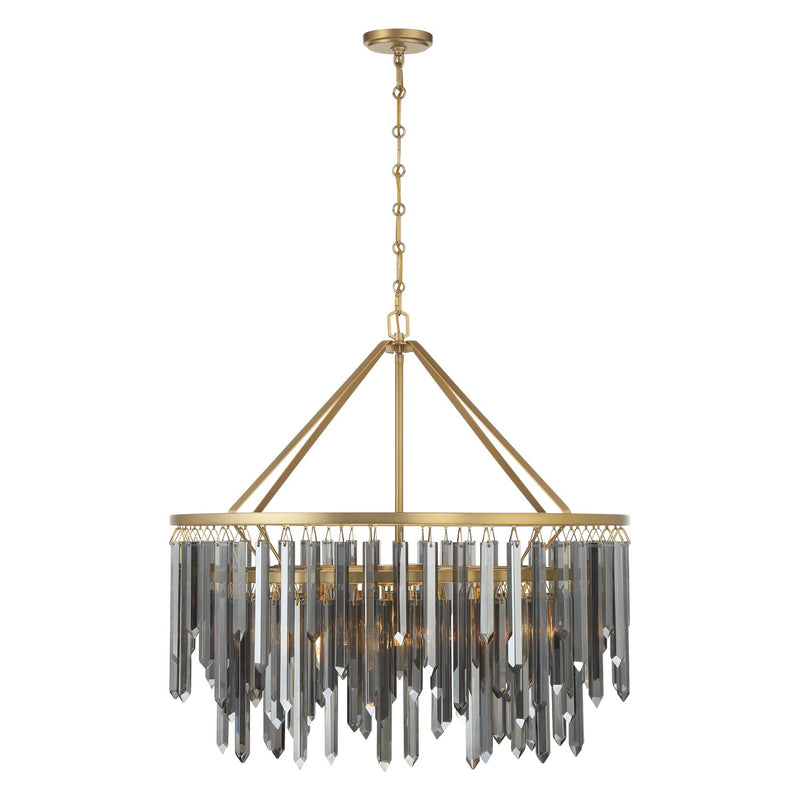 Gemma 9 Light 32" Pendant in Modern Gold