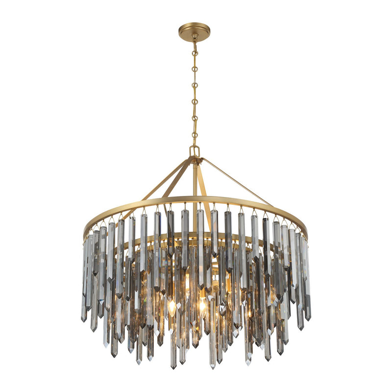 Gemma 9 Light 32" Pendant in Modern Gold