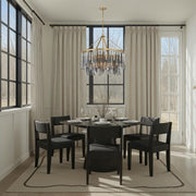 Gemma 9 Light 32" Pendant in Modern Gold in a room setting