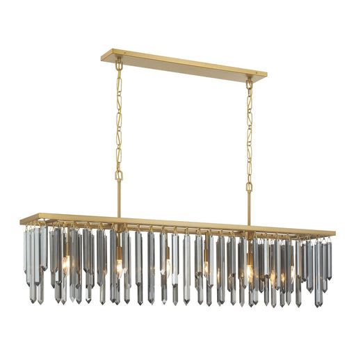 Gemma 6 Light 52" Linear Pendant in Modern Gold
