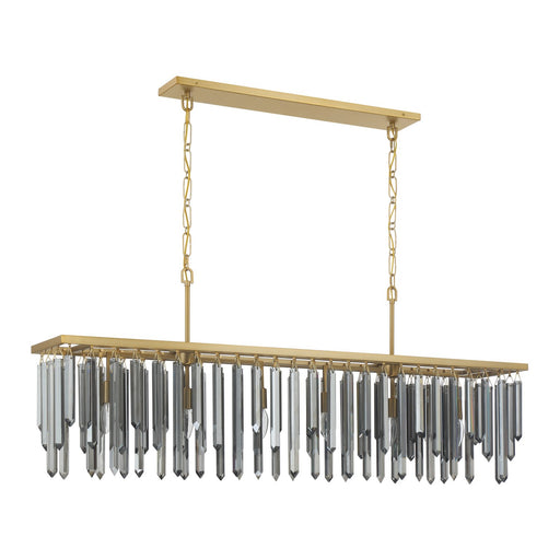 Gemma 6 Light 52" Linear Pendant in Modern Gold