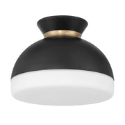 Gidget 1 Light 10.25" Flush Mount in Matte Black + Vibrant Gold