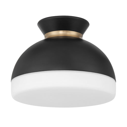 Gidget 1 Light 10.25" Flush Mount in Matte Black + Vibrant Gold