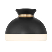 Gidget 1 Light 10.25" Flush Mount in Matte Black + Vibrant Gold