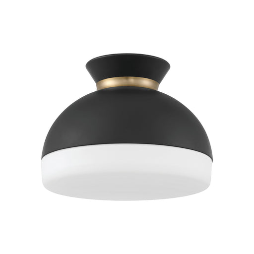 Gidget 2 Light 15" Flush Mount in Matte Black + Vibrant Gold