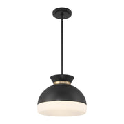 Gidget 2 Light 15" Pendant in Matte Black + Vibrant Gold