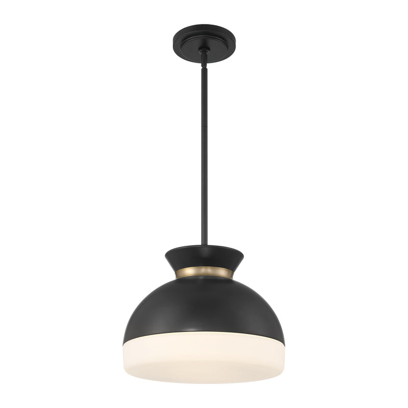Gidget 2 Light 15" Pendant in Matte Black + Vibrant Gold