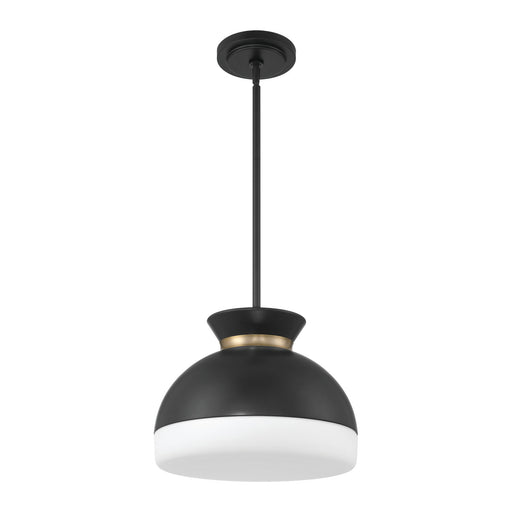Gidget 2 Light 15" Pendant in Matte Black + Vibrant Gold