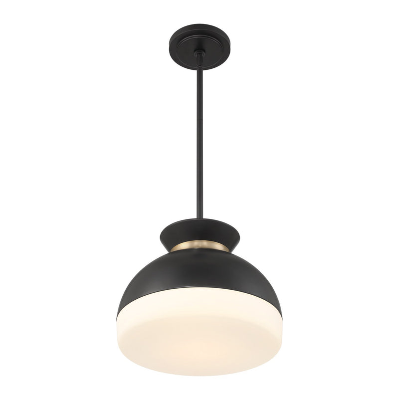 Gidget 2 Light 15" Pendant in Matte Black + Vibrant Gold