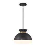 Gidget 2 Light 15" Pendant in Matte Black + Vibrant Gold