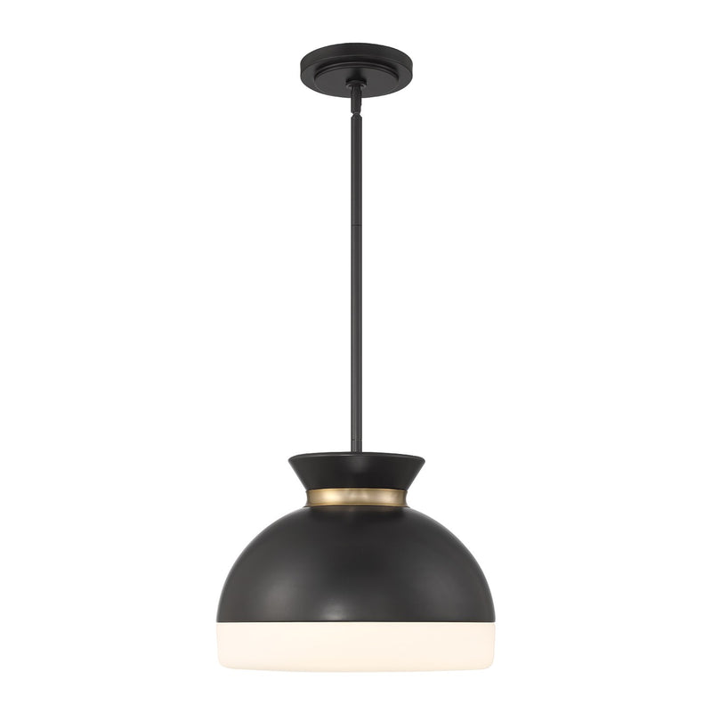 Gidget 2 Light 15" Pendant in Matte Black + Vibrant Gold