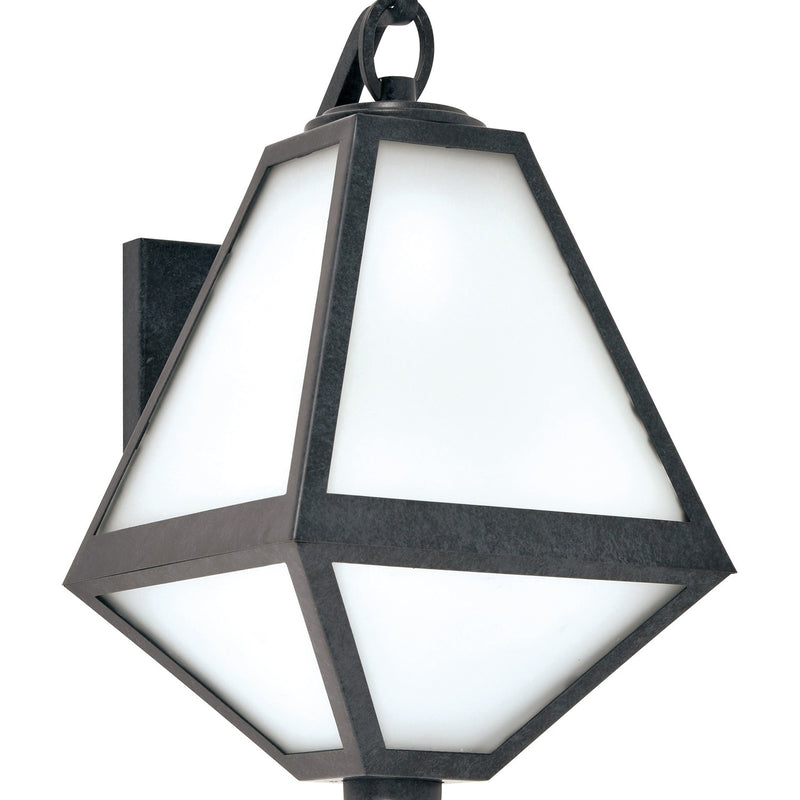 Glacier 1 Light 8" Outdoor Sconce in Black Charcoal