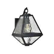 Glacier 1 Light 8" Outdoor Sconce in Black Charcoal