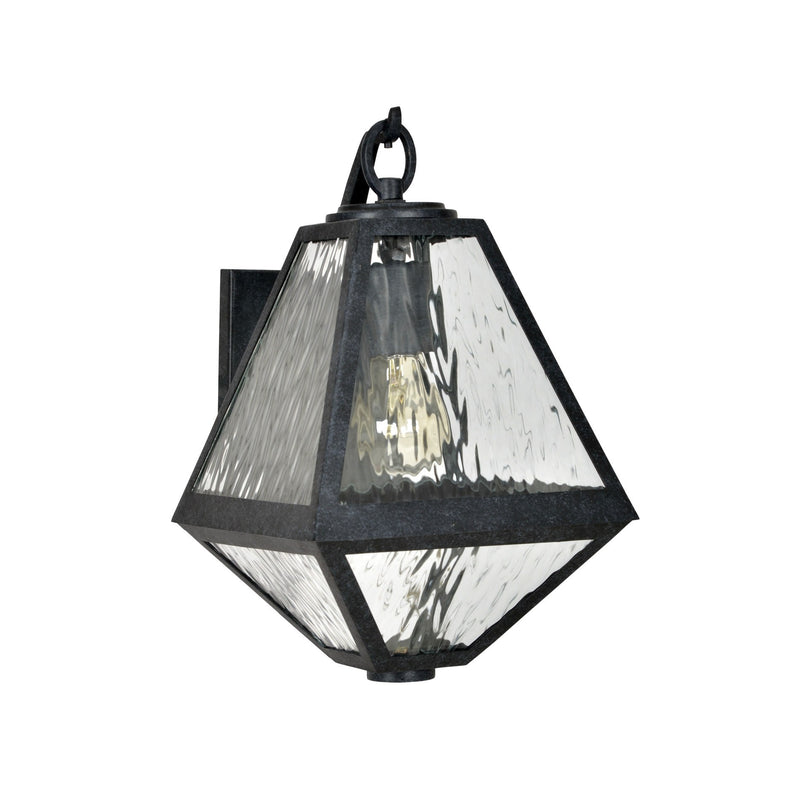 Glacier 1 Light 8" Outdoor Sconce in Black Charcoal