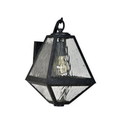 Glacier 1 Light 8" Outdoor Sconce in Black Charcoal