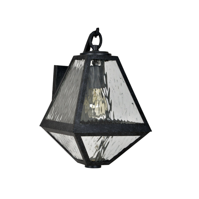 Glacier 1 Light 8" Outdoor Sconce in Black Charcoal