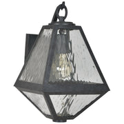 Glacier 1 Light 8" Outdoor Sconce in Black Charcoal