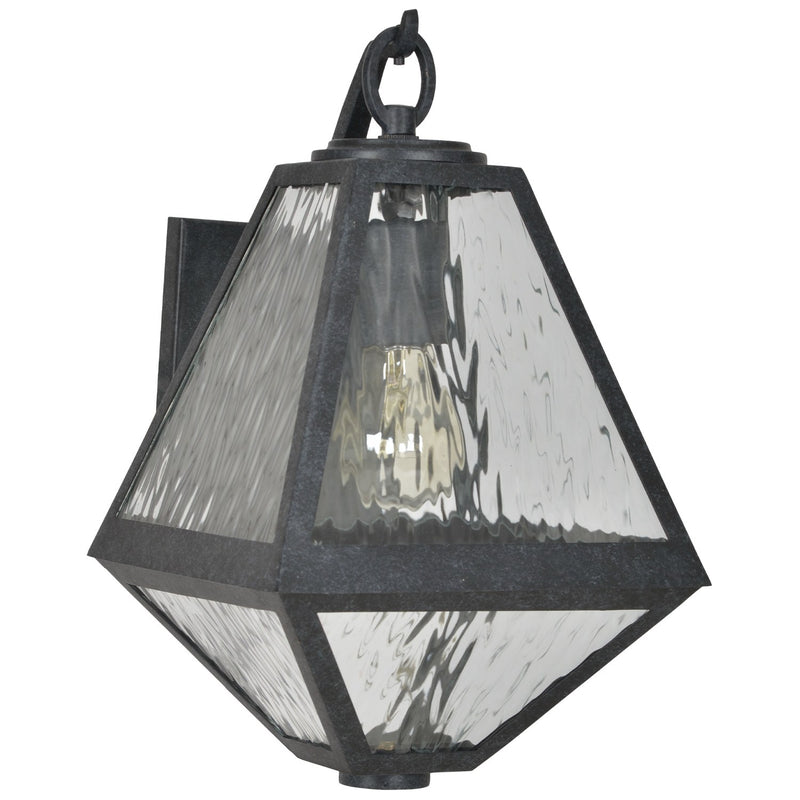 Glacier 1 Light 8" Outdoor Sconce in Black Charcoal