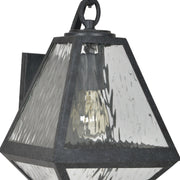 Glacier 1 Light 8" Outdoor Sconce in Black Charcoal