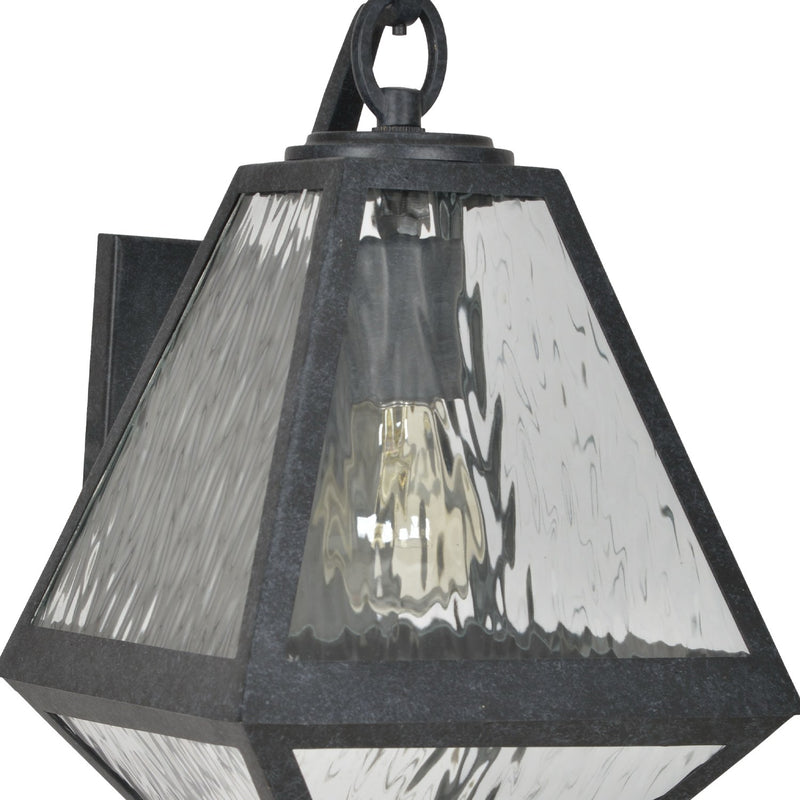 Glacier 1 Light 8" Outdoor Sconce in Black Charcoal