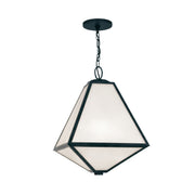 Glacier 3 Light 14" Outdoor Pendant in Black Charcoal