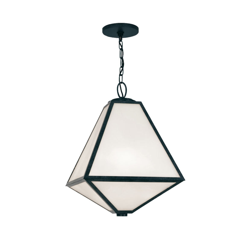 Glacier 3 Light 14" Outdoor Pendant in Black Charcoal
