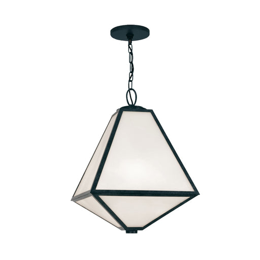 Glacier 3 Light 14" Outdoor Pendant in Black Charcoal